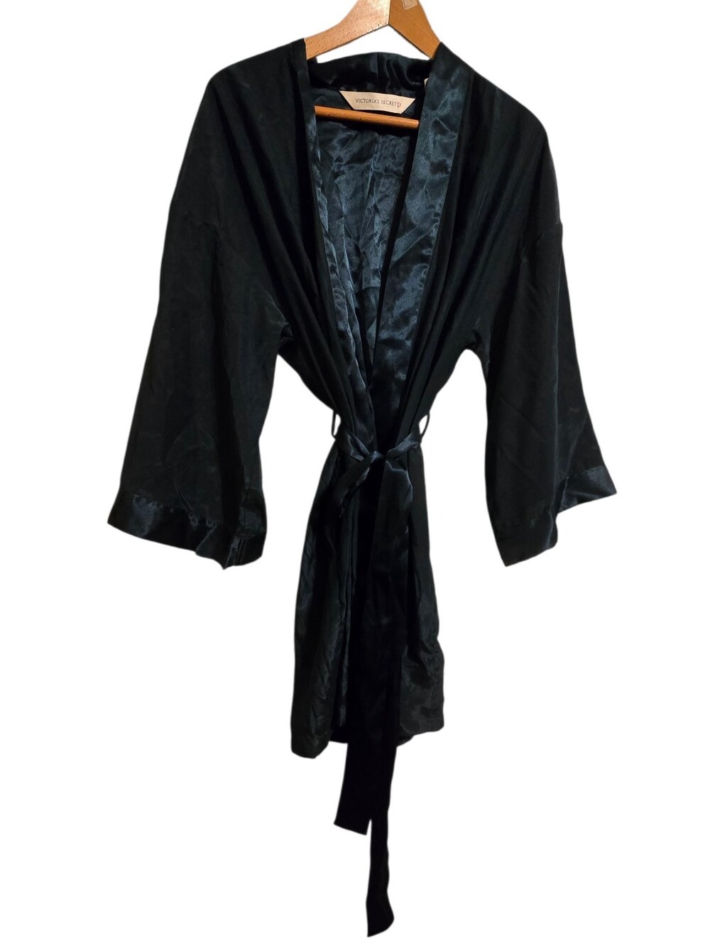 Vintage | Dark Green Silky Robe